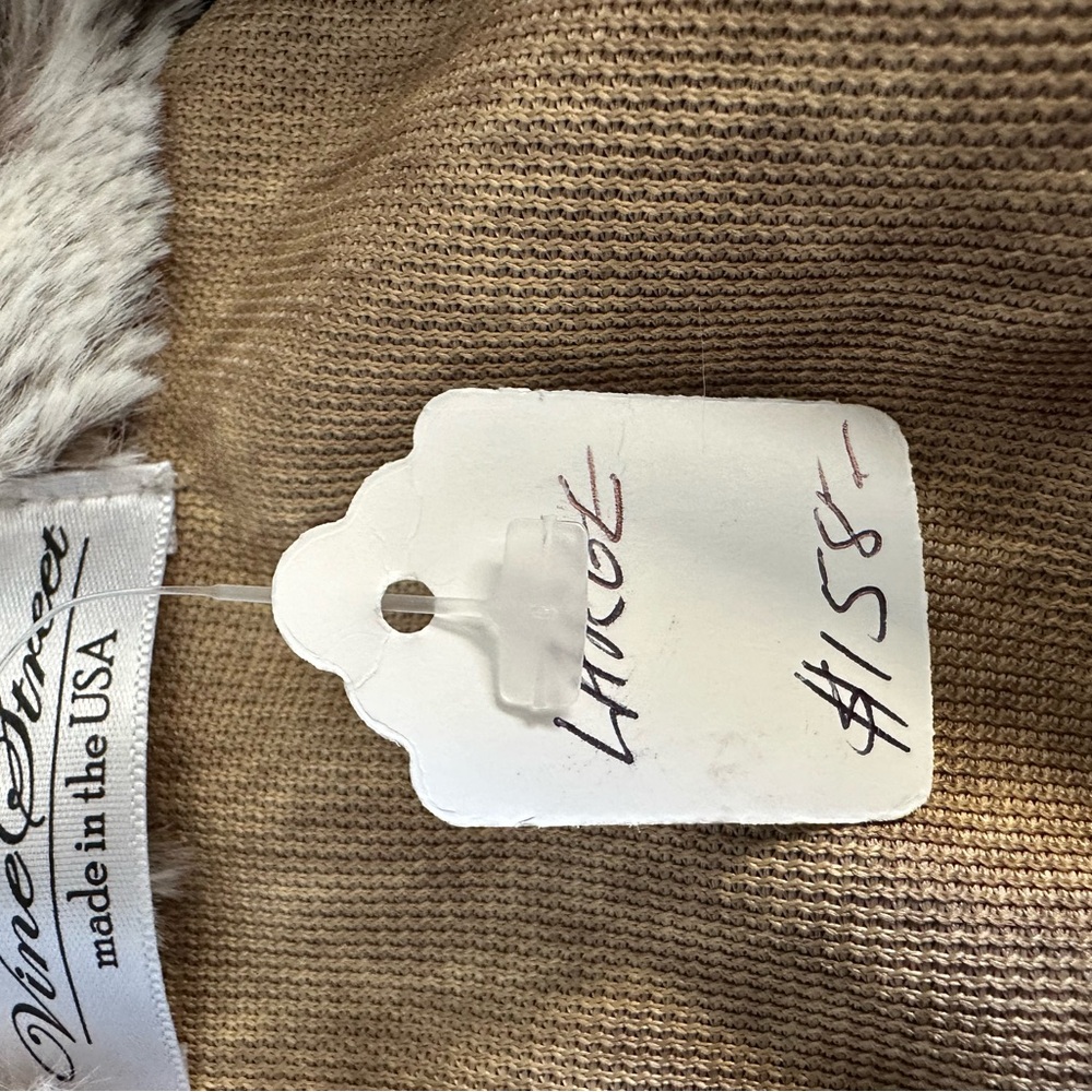 Vine Street Faux Rabbit Fur Coat Made in USA NWT L Plush Jacket - Picture 8 of 11